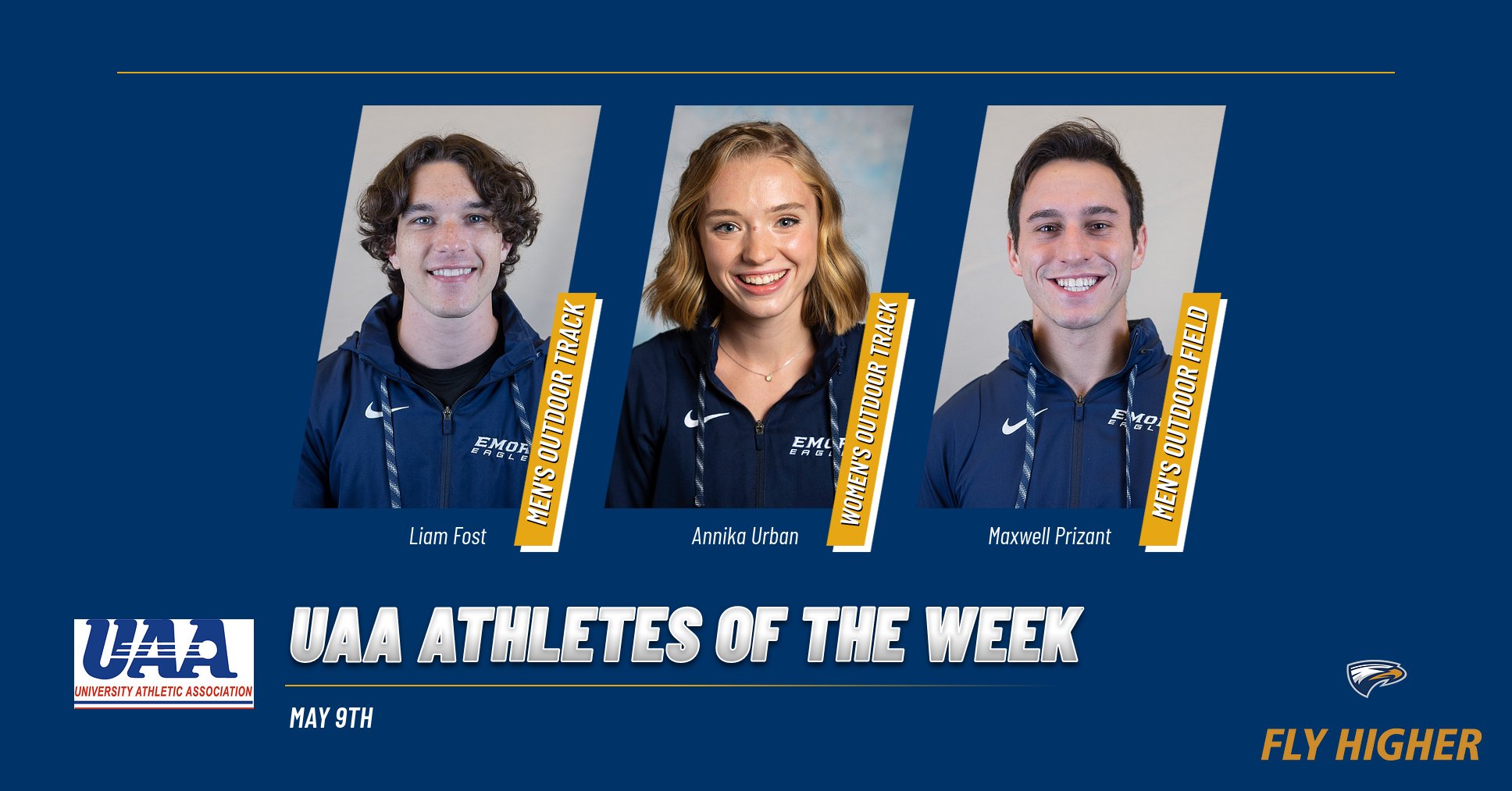 Track & Field Trio Honored as UAA Athletes of the Week