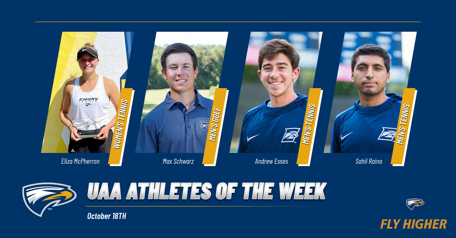 Eagles Collect Four UAA Athlete of the Week Awards