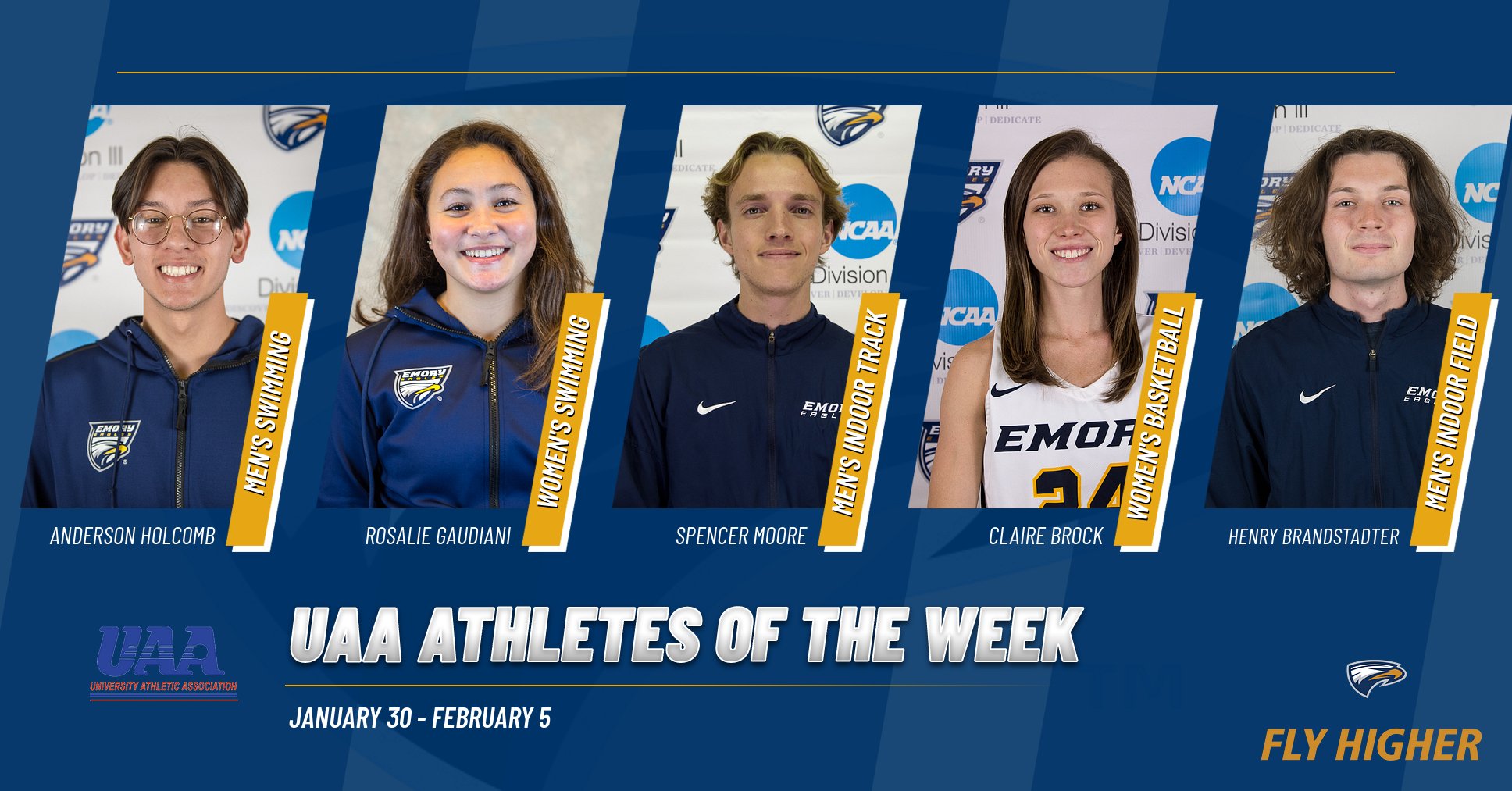 Five More Eagles Named UAA Athletes of the Week