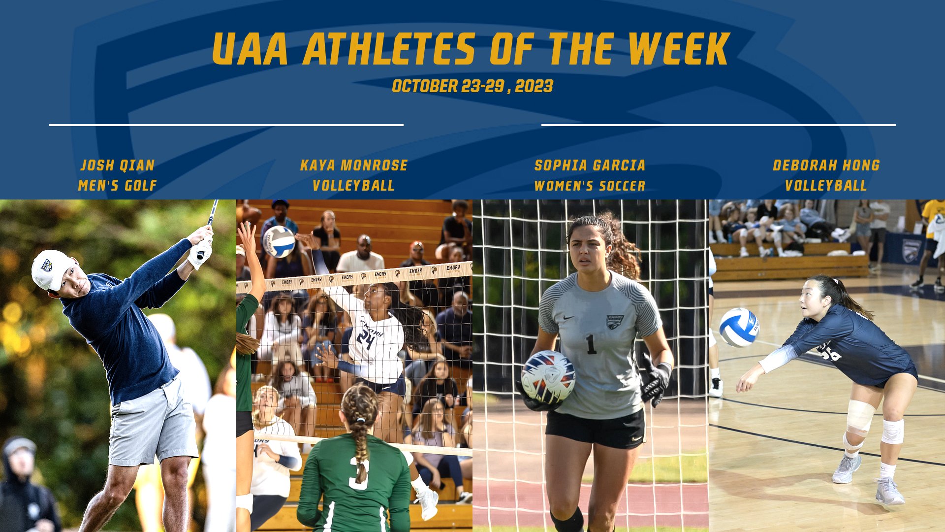 Four Eagles Secure UAA Athlete of the Week Honors