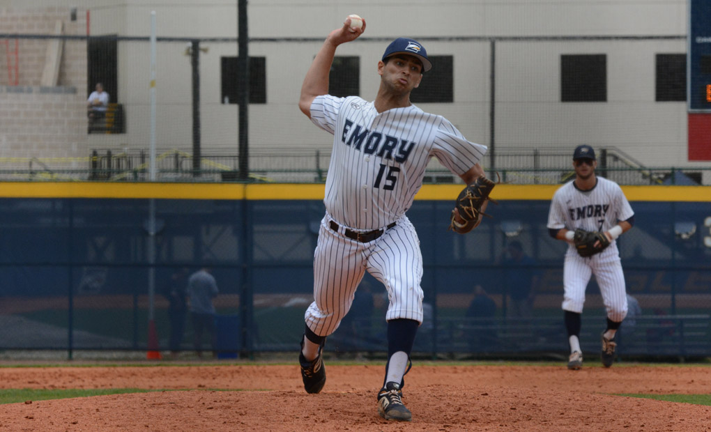 Emory Bats Stymied by No.-16 WashU in Series Opener