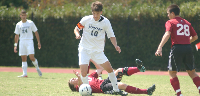 Samuels’ Hat Trick Powers Men’s Soccer to 3-0 Homecoming Win over Berry