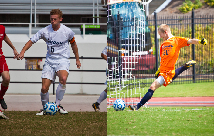 Price & Hannigan Named UAA Men’s Soccer Athletes of the Week