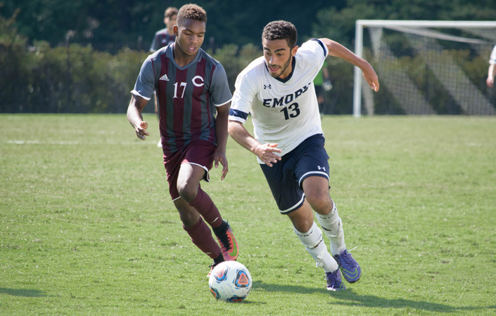 Men's Soccer Takes Down #8 WashU, 2-1, for First UAA Win