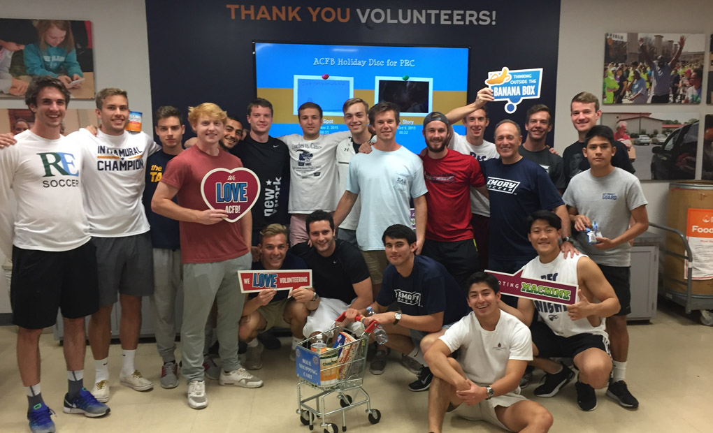 Emory Men's Soccer Volunteers with Atlanta Community Foodbank