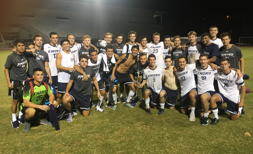 Emory Men's Soccer Claims Sonny Carter Tournament Crown with Win Over Pacific Lutheran