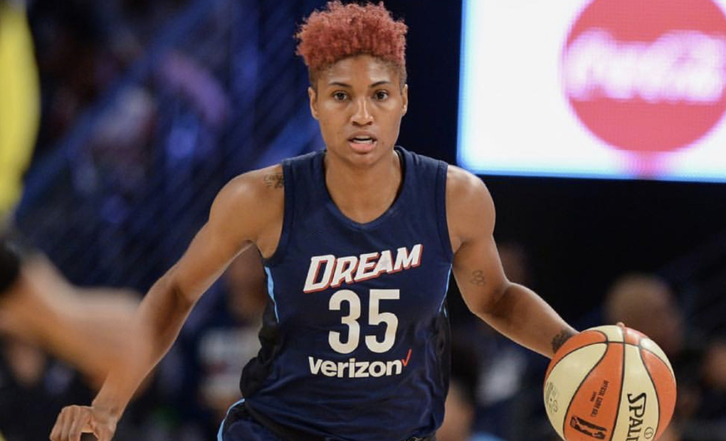 Atlanta Dream All-Star Angel McCoughtry A Featured Guest At Emory - Brandeis WBB Game