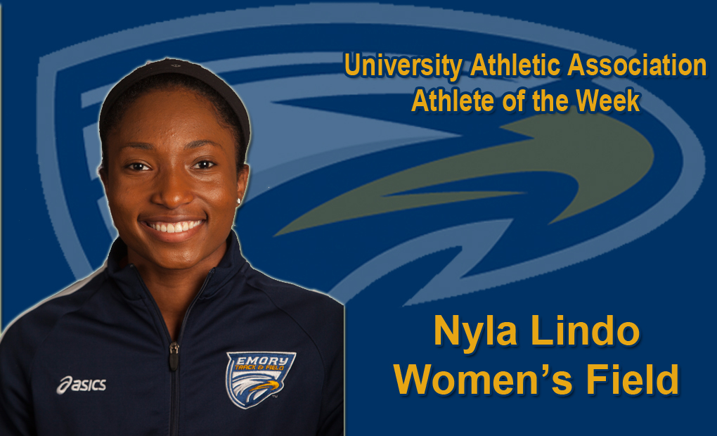 Nyla Lindo Selected as UAA Women's Field Athlete of the Week
