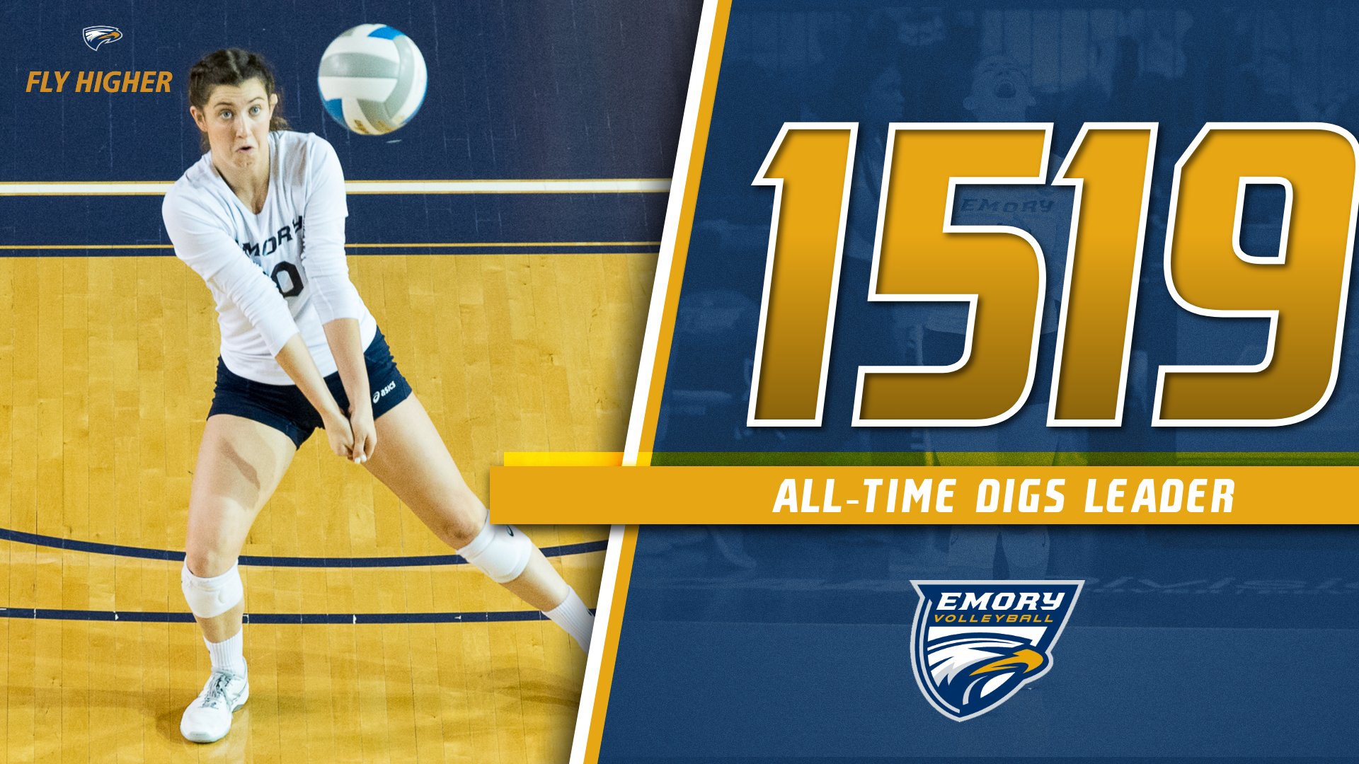 Emory Volleyball Takes Pair At UAA Round Robin II - Thompson Becomes School's All-Time Leader In Digs