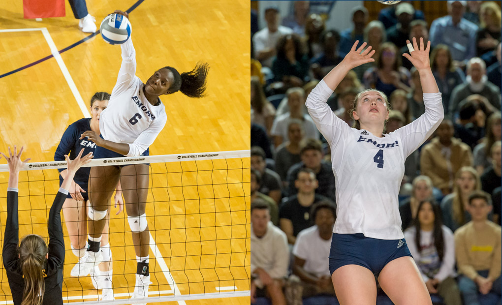 McKnight & Srb Tabbed For UAA Volleyball Honors