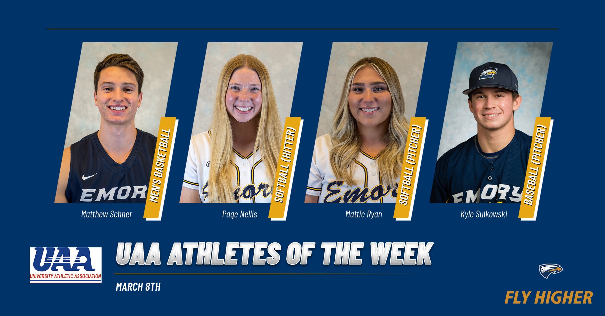 Four Eagles Selected as UAA Athletes of the Week