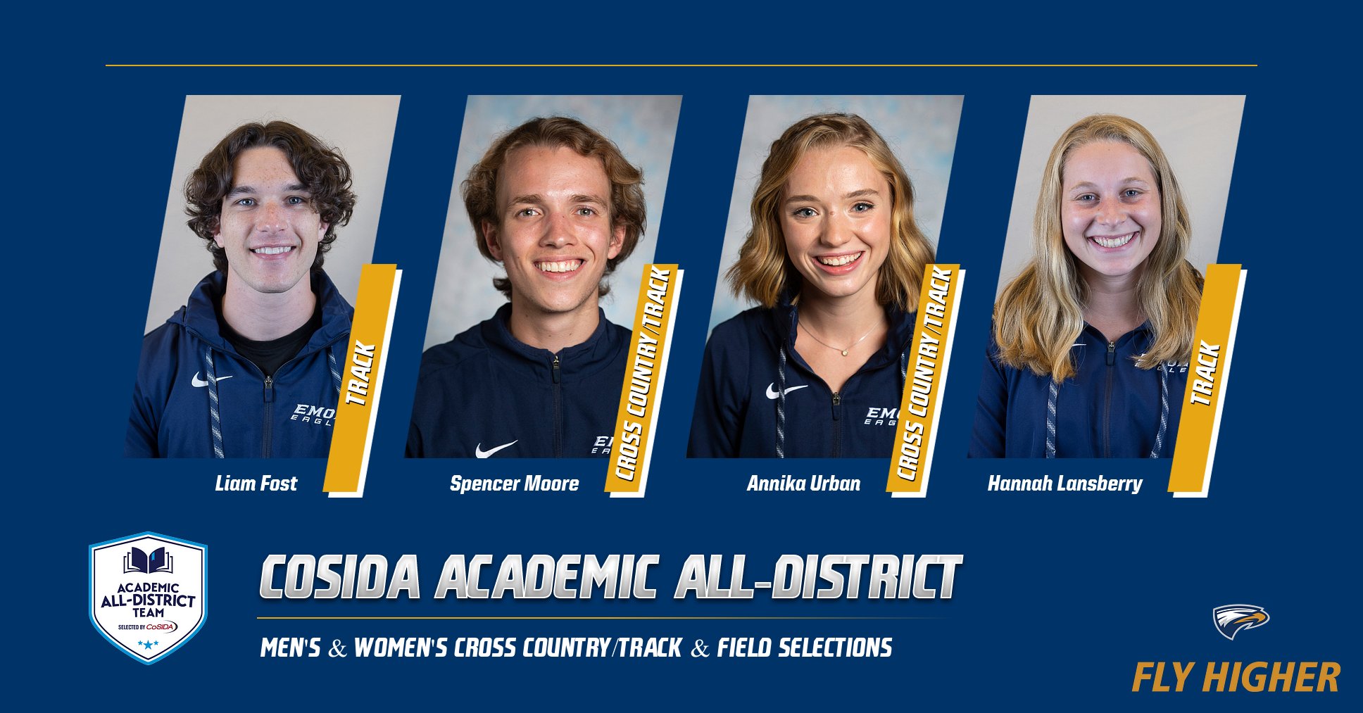 Four Eagles Named to CoSIDA Academic All-District Team for Cross Country/Track & Field