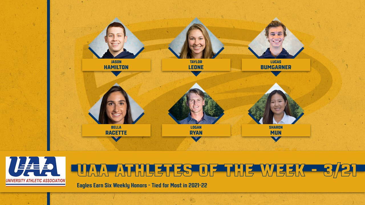 Six Eagles Named as UAA Athletes of the Week