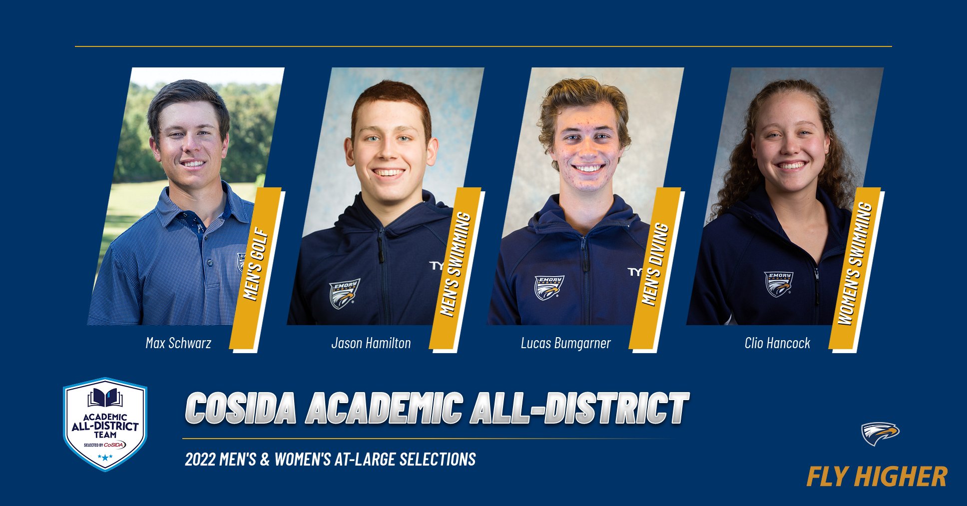 Four Eagles Named to CoSIDA Academic All-District At-Large Teams