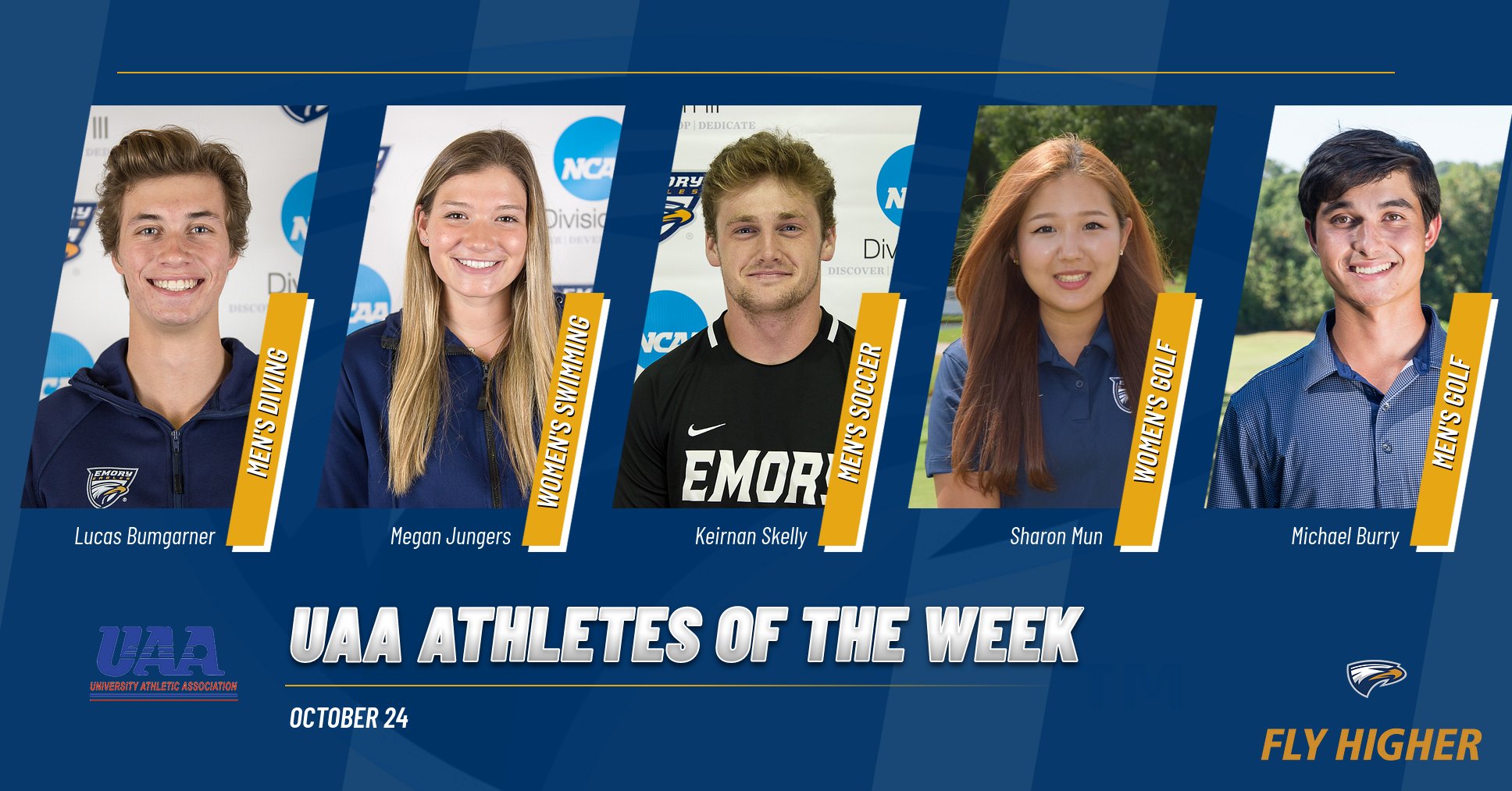 Five Eagles Tabbed as UAA Athletes of the Week