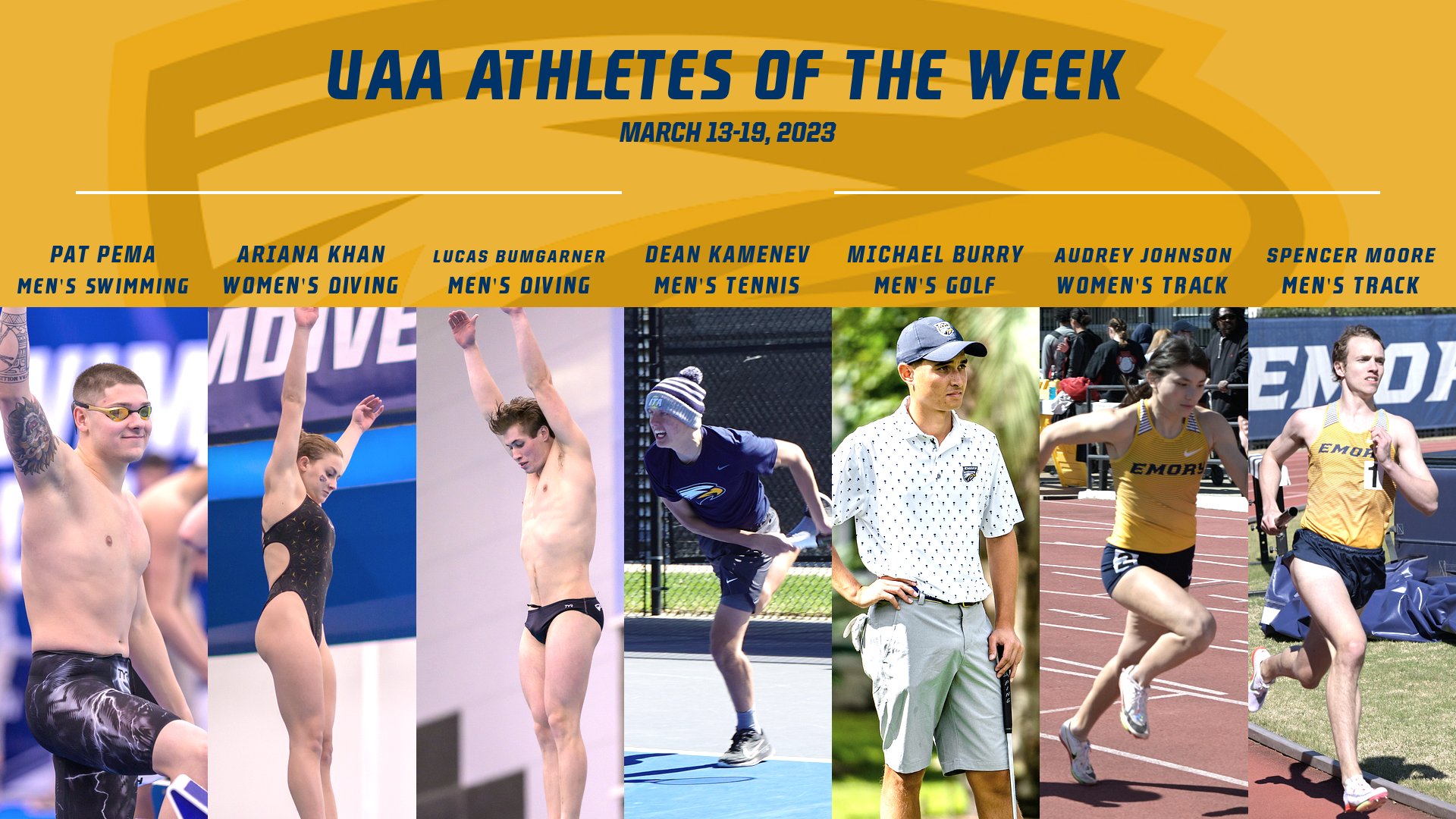 Seven Eagles Tabbed UAA Athletes of the Week
