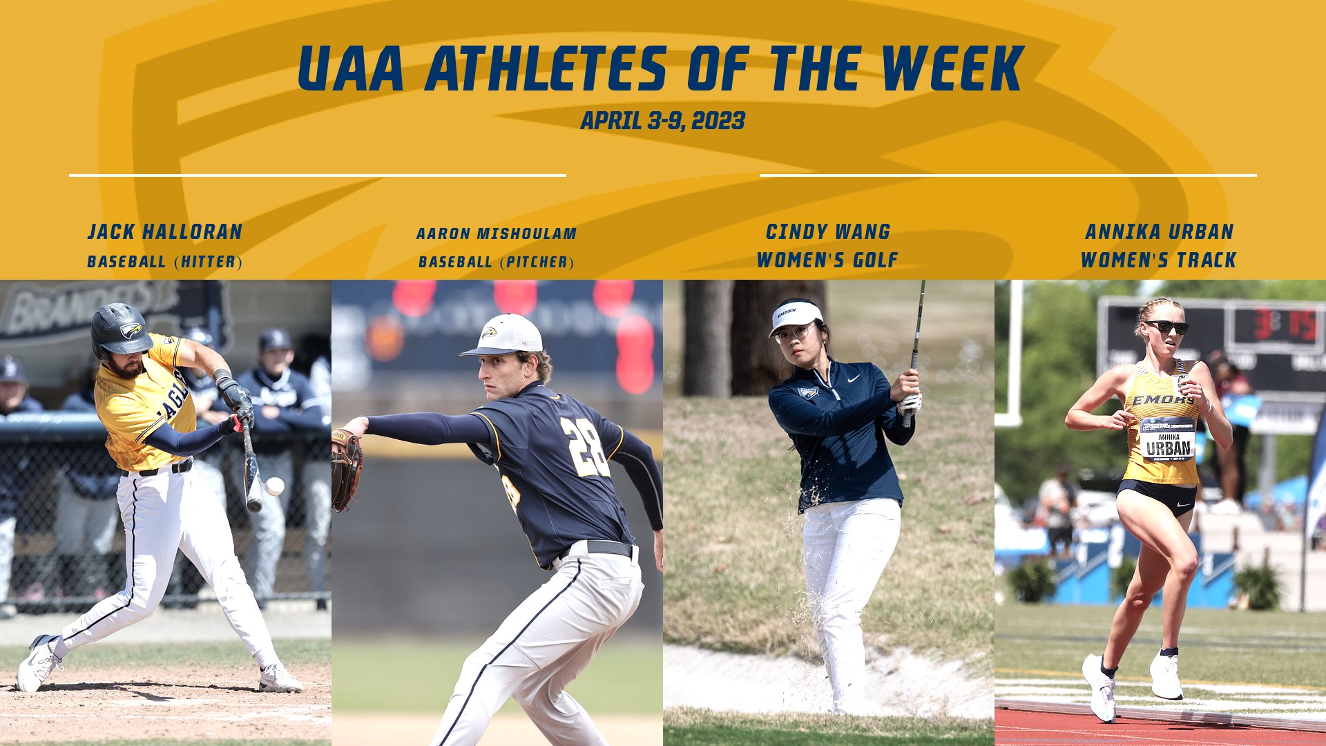 Historic Weeks Lead to Four UAA Athlete of the Week Selections