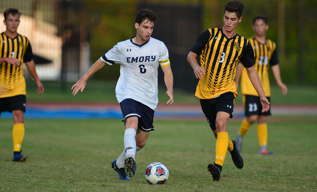Emory Men's Soccer Wins Fourth Straight; Blanks Carthage 3-0