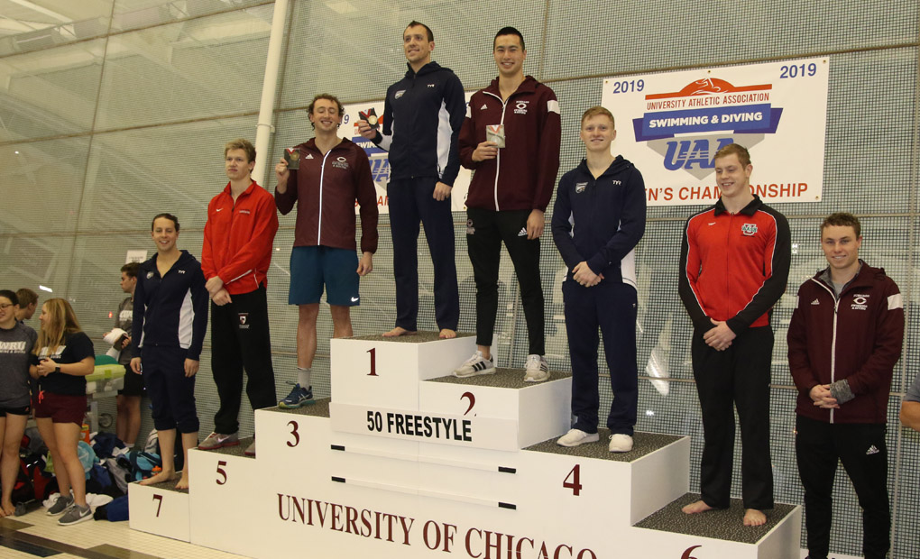 Men's Swimming & Diving Win Three Events on Thursday to Build UAA Lead