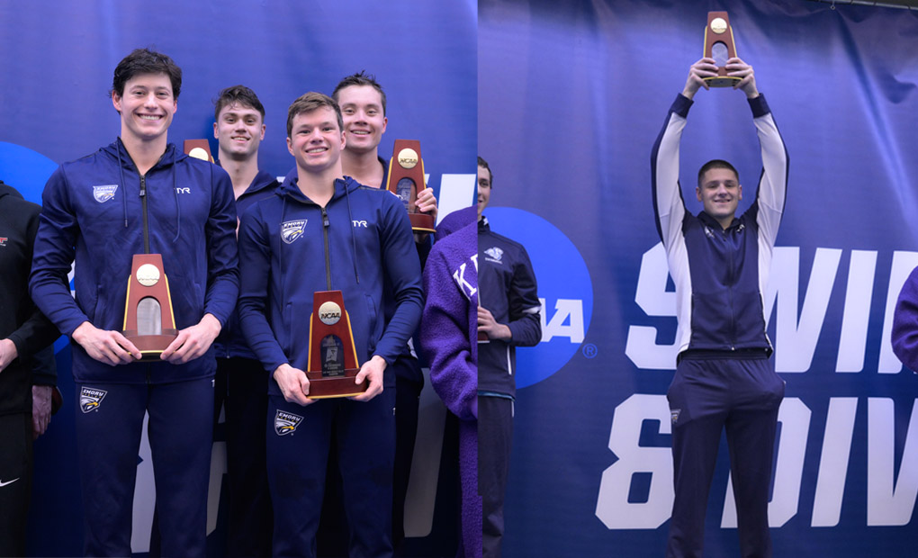 Emory Men Win Two NCAA Titles on Opening Night; Set DIII Record in 200 Medley Relay