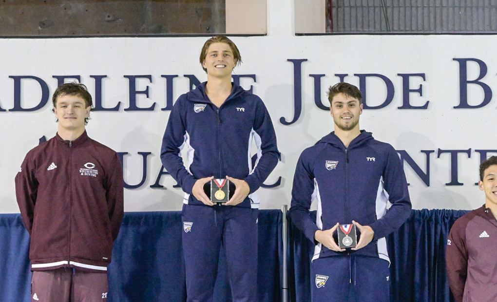 Men's Swimming & Diving Moves into Second at UAA Championships; Nick Goudie Claims 50 Free Title