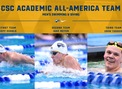 Men's Swimming & Diving Lands Three on CSC Academic All-America Teams