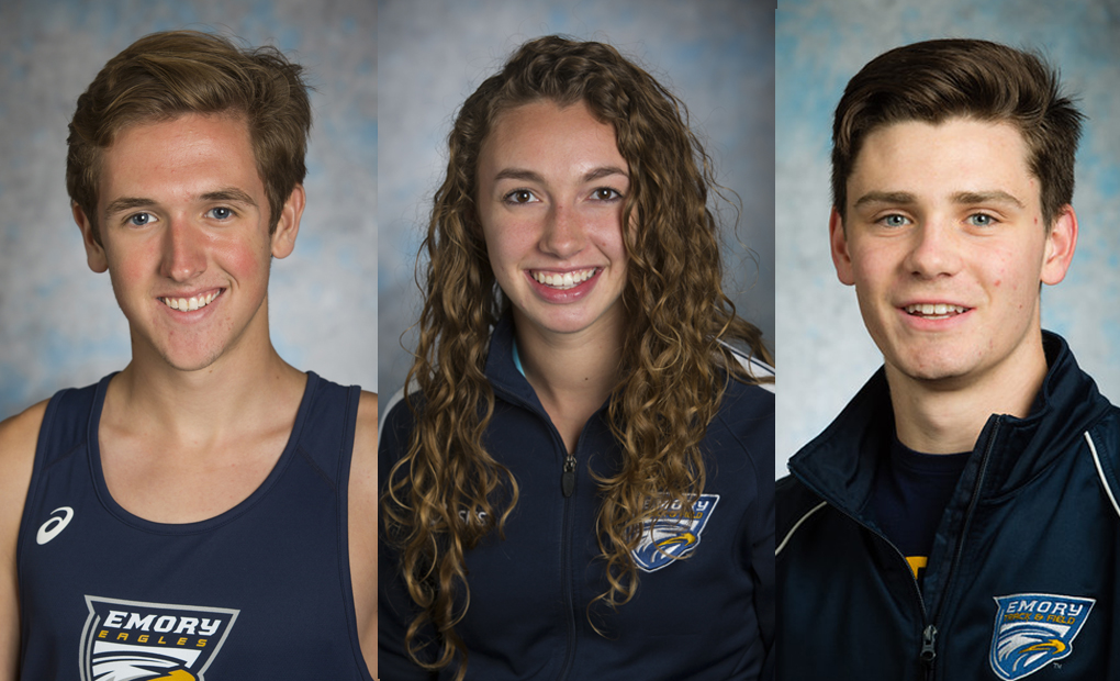 Emory Track & Field Trio Selected as UAA Athletes of the Week