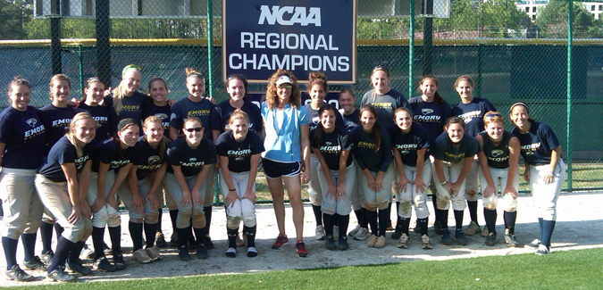 Former Olympian Michele Smith Shares Tips With Emory Softball Team