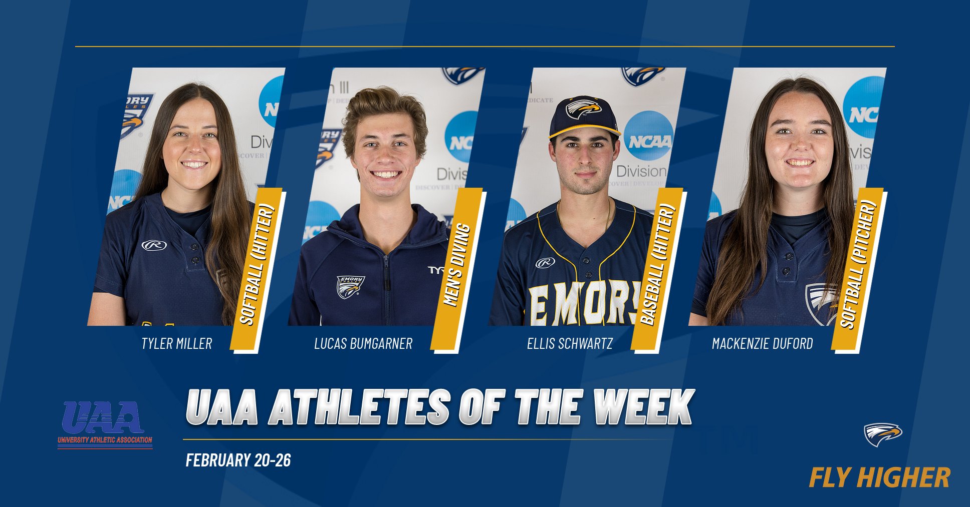 Four More Eagles Tabbed UAA Athletes of the Week