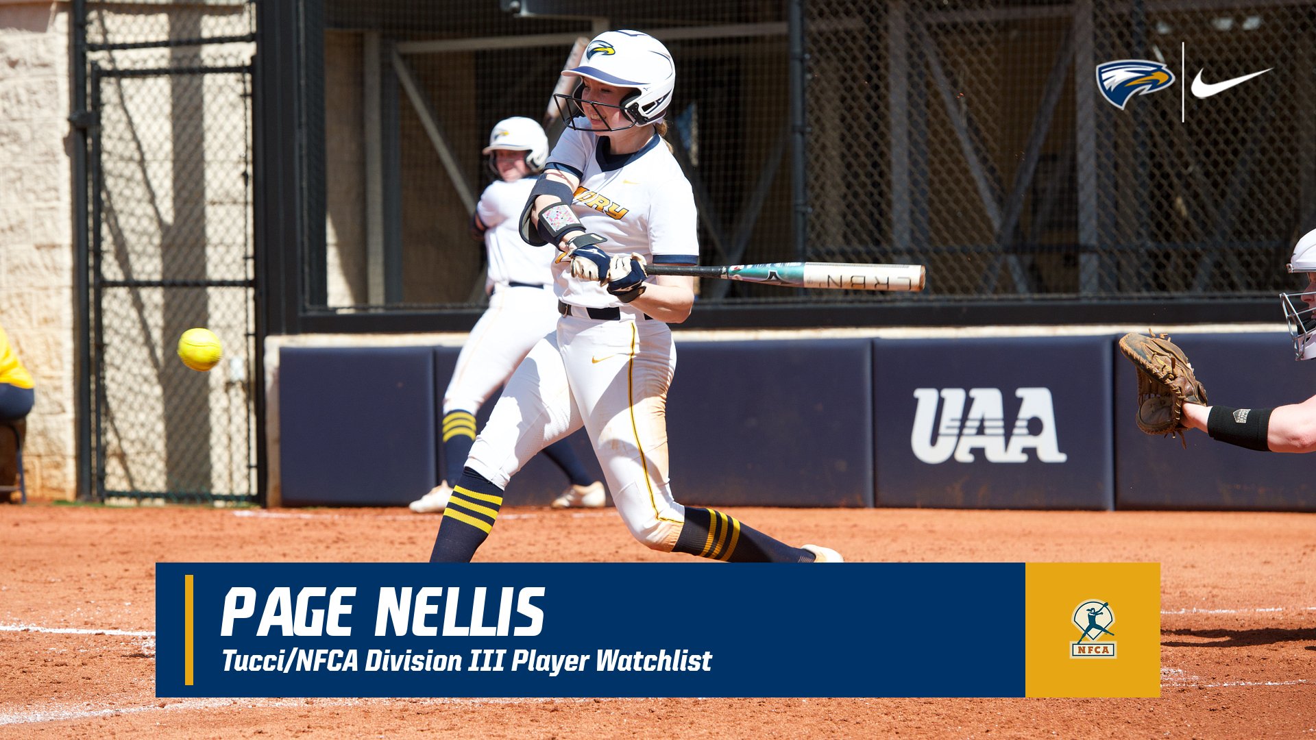 Nellis Selected to Tucci/NFCA Division III Player Watchlist