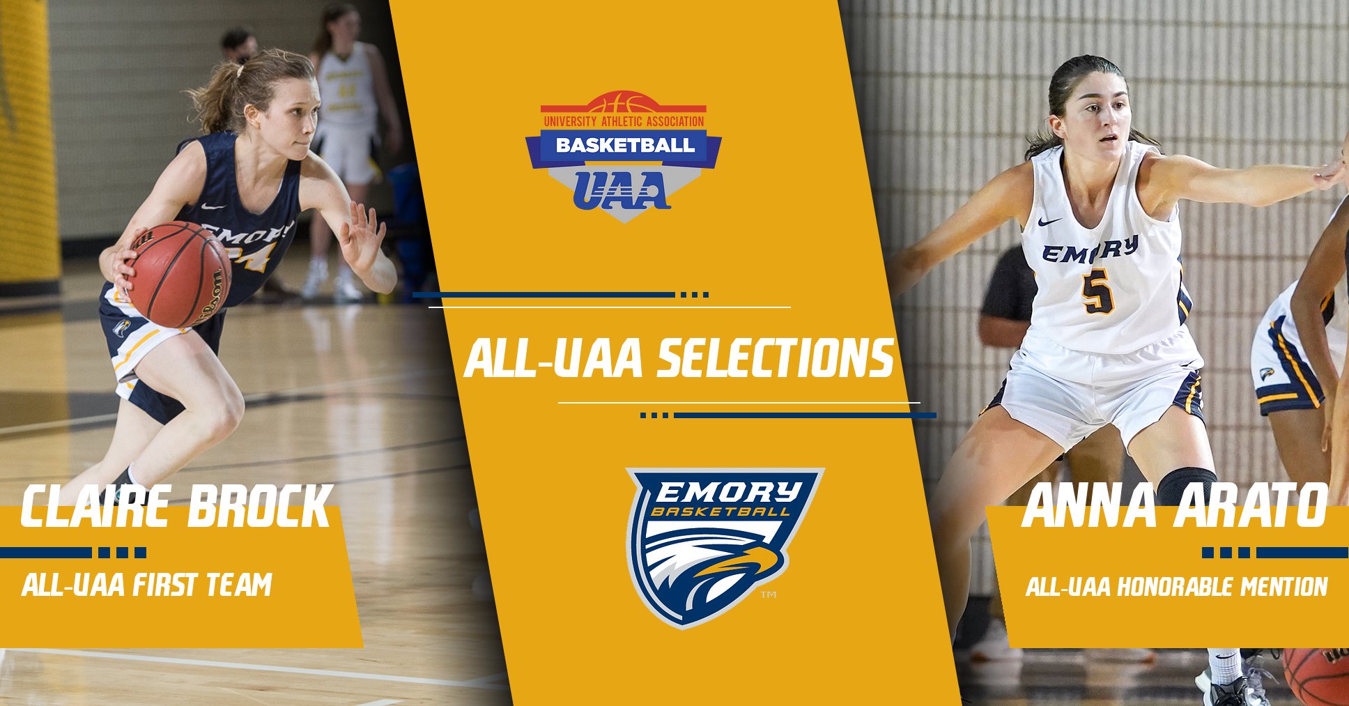 Claire Brock & Anna Arato Selected to All-UAA Team