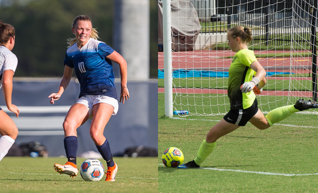 Caroline Kolski & Haley Pratt Garner UAA Women's Soccer Athlete of the Week Honors