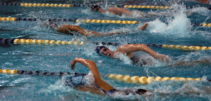 Emory Swimming and Diving Competes at Blue-Gold Meet
