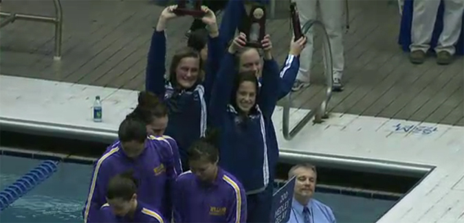 Emory Women’s 200 Medley Relay Repeats as National Champion; Eagles Lead After Day 1 of NCAAs