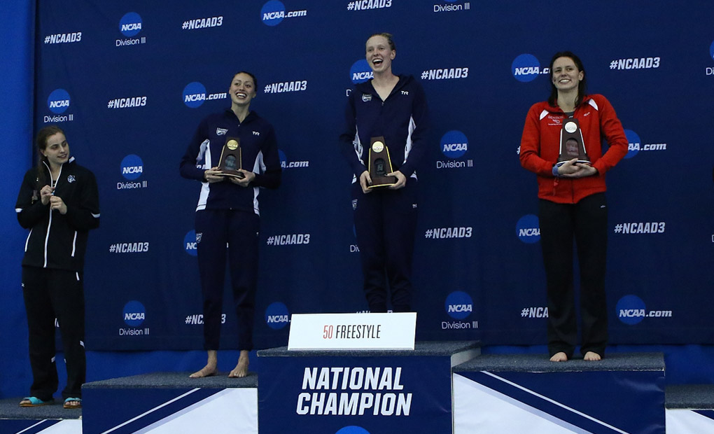 Fiona Muir Defends 50 Freestyle Title on First Day of NCAA Championships
