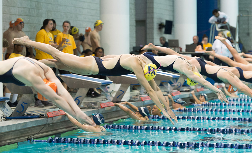 Women's Swimming & Diving Sails Past Centre on Senior Day