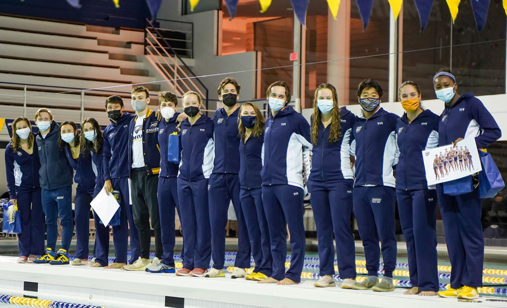 Swimming & Diving Celebrates Senior Day with Sweep of Centre