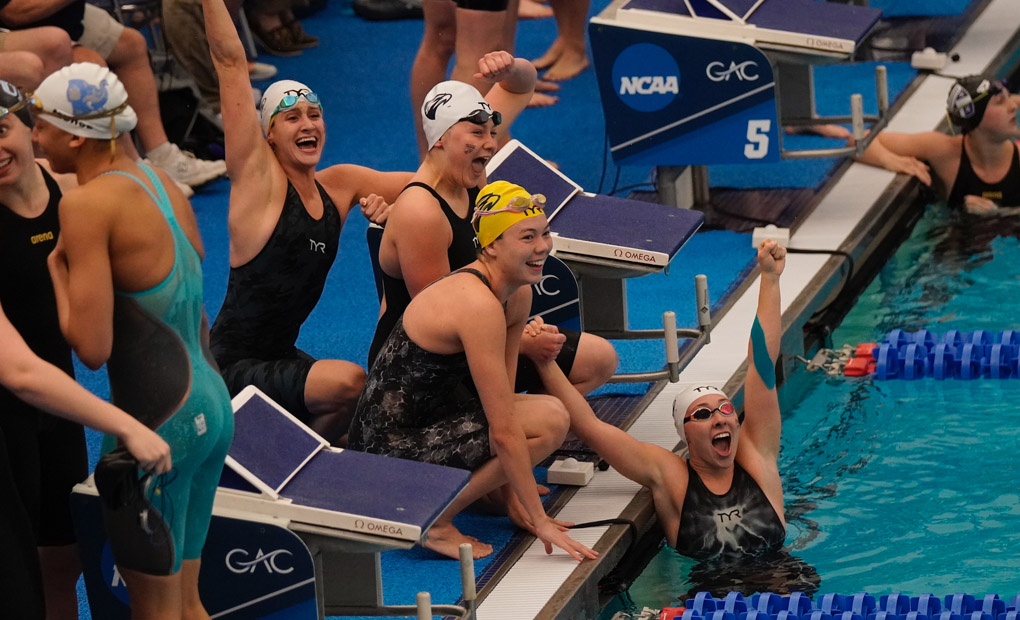 Eagles Capture 200 Freestyle Relay Title on Day Two of NCAA Championships