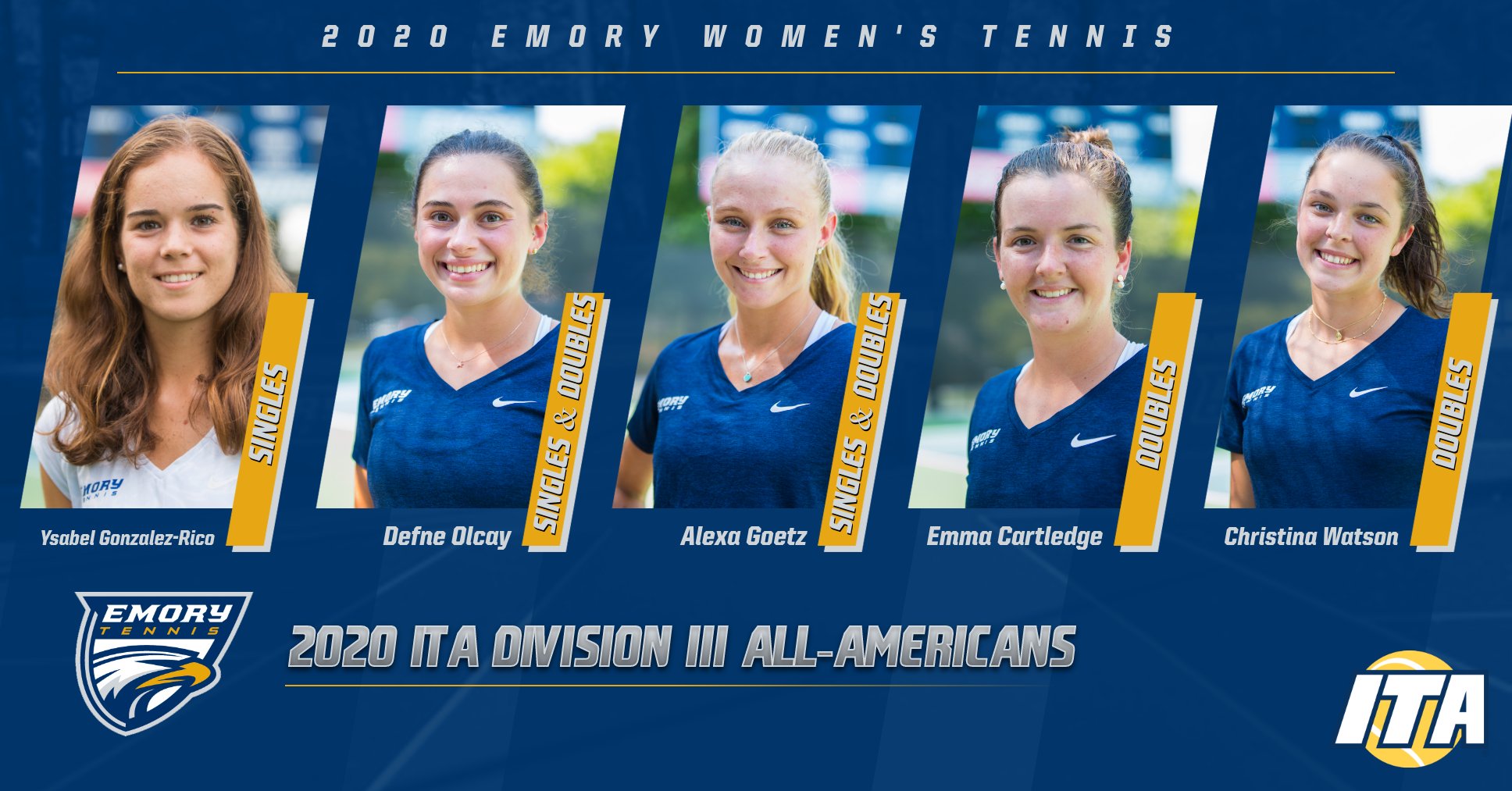 Five From Women's Tennis Named ITA All-Americans