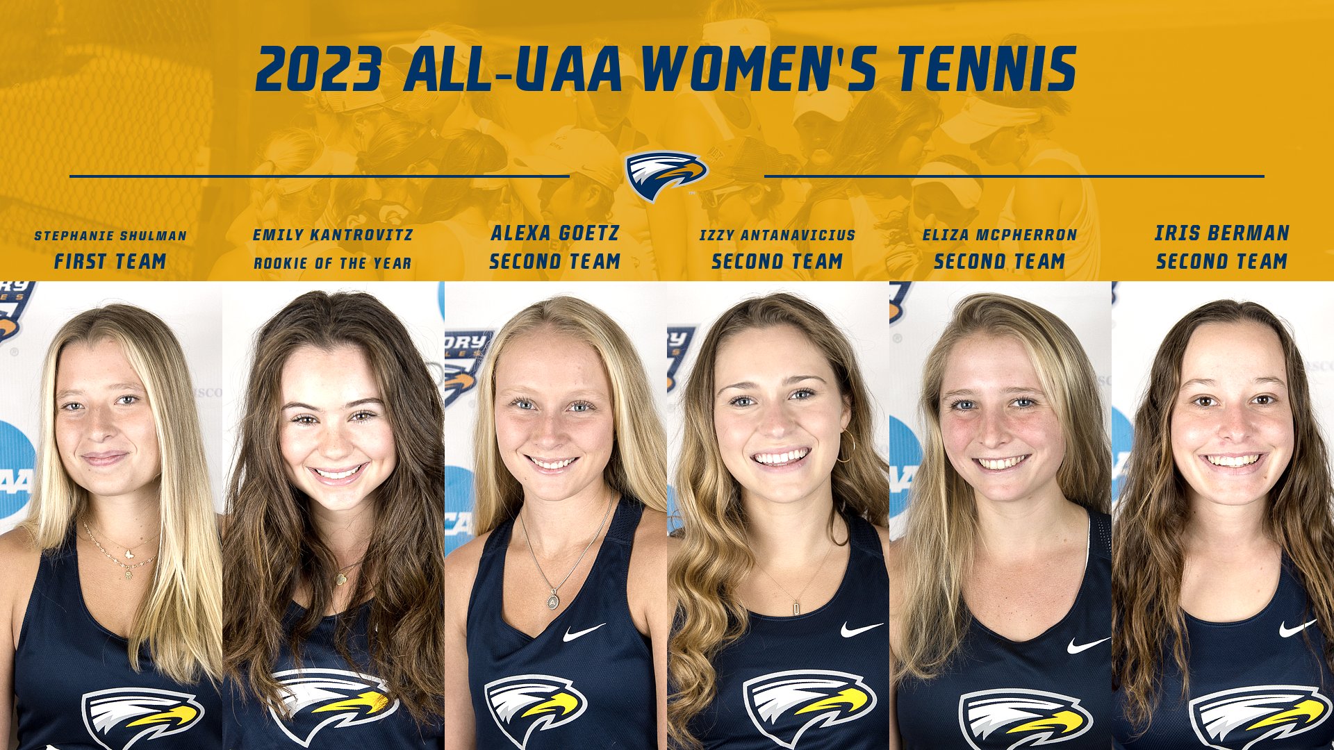 Six From Women's Tennis Recognized on All-UAA Team; Kantrovitz Tabbed as Rookie of the Year
