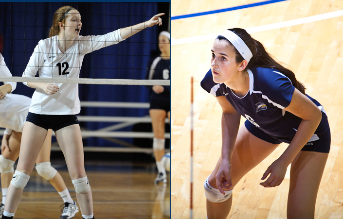Cat McGrath & Taylor Erwin Earn UAA Volleyball Honors