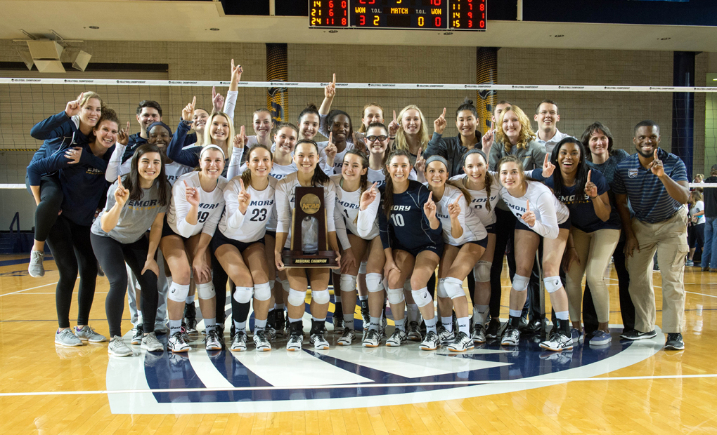 Emory Volleyball Sweeps Berry to Capture Regional Title - Advances to NCAA Quarterfinals