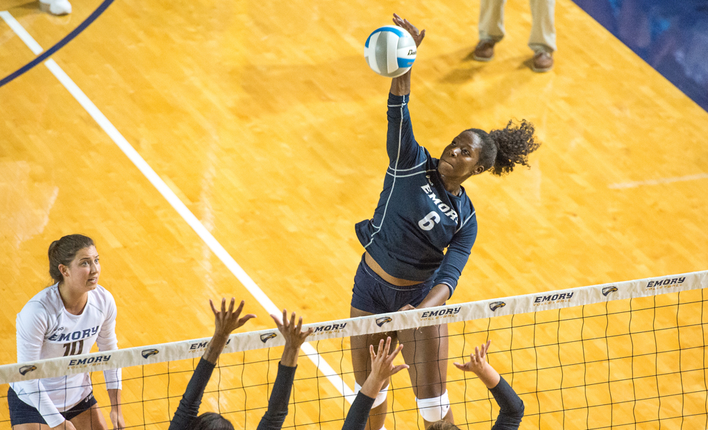 Emory Volleyball Drops Four-Set Decision At Claremont-Mudd-Scripps