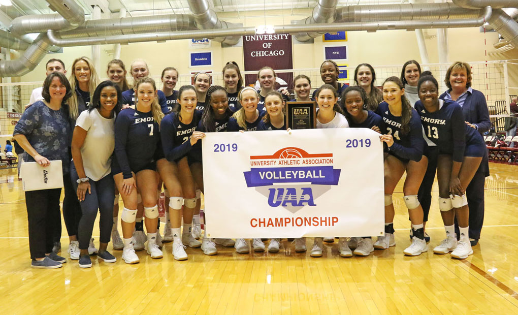 Emory Volleyball Repeats As UAA Champs !! -- Tops Chicago In 5-Set Thriller