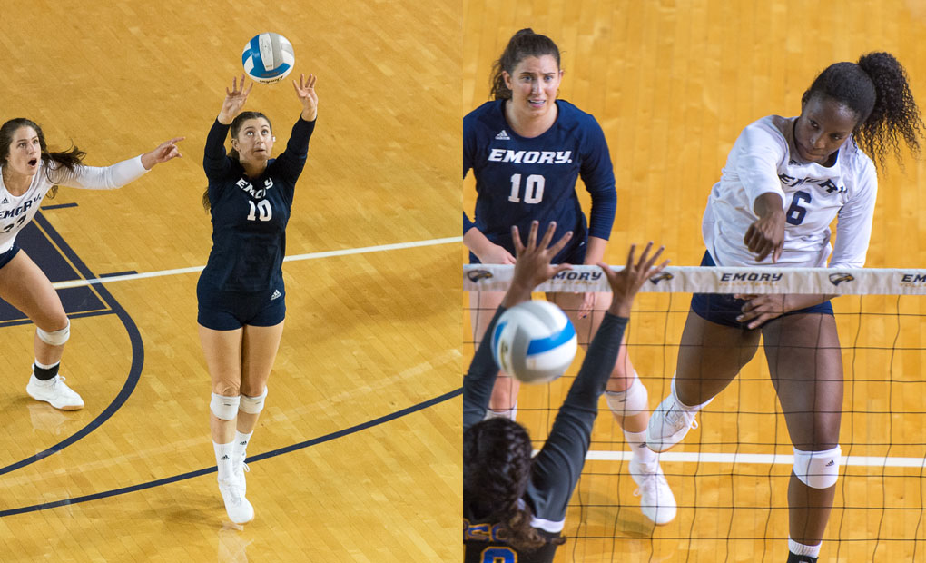 McKnight & Thompson Selected For UAA Volleyball Honors