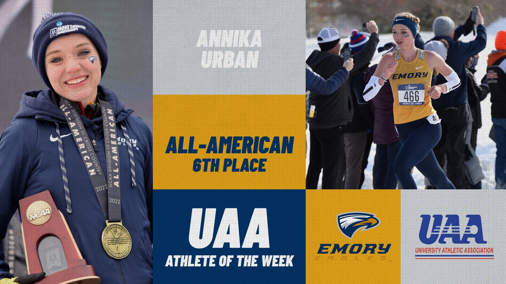 Annika Urban Named UAA Athlete of the Week for Sixth Time