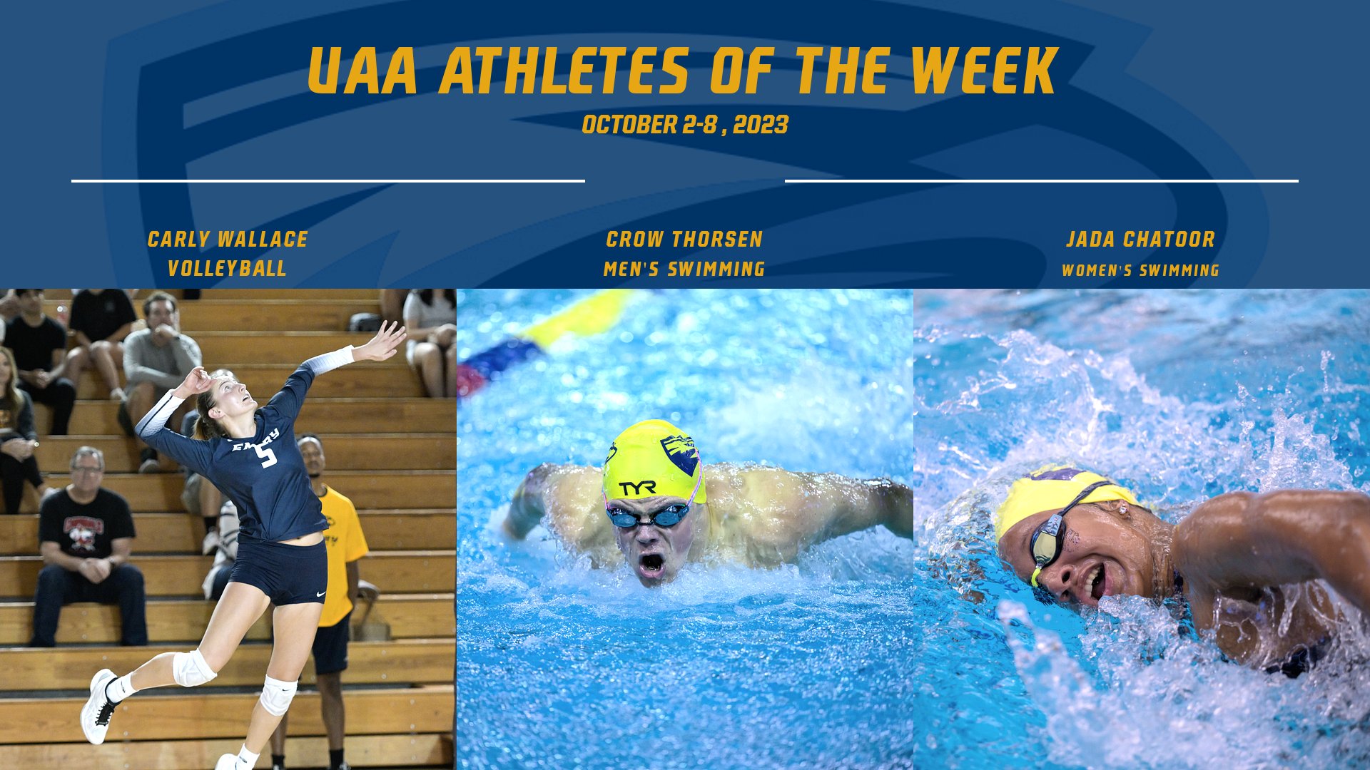Eagles Trio Land UAA Athlete of the Week Honors