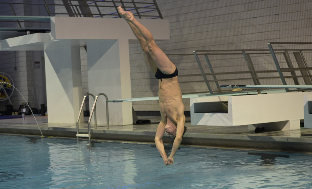 Swimming & Diving Open UAA Championships; Lucas Bumgarner Wins Third Straight Title in Men's 1-Meter