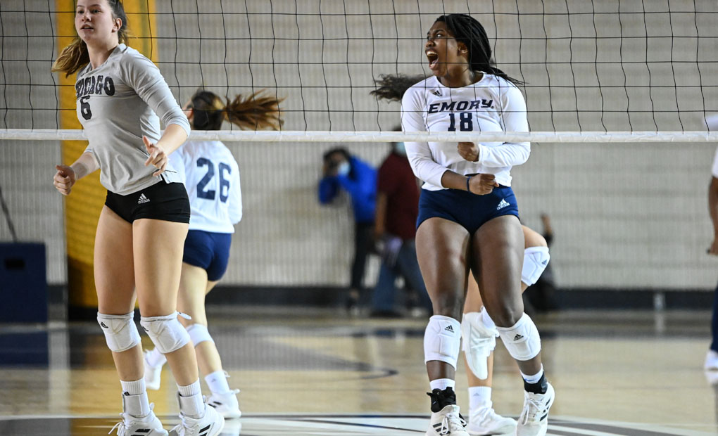 Emory Volleyball Sweeps Christopher Newport to Open R-MC Invitational